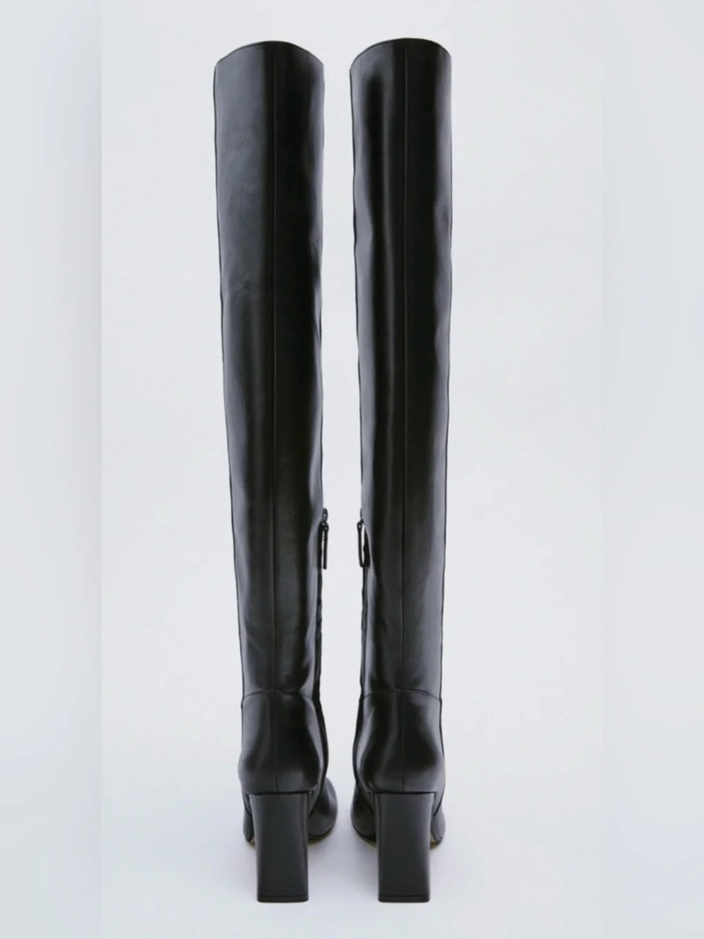 Zara Over The Knee Long Leather Boots